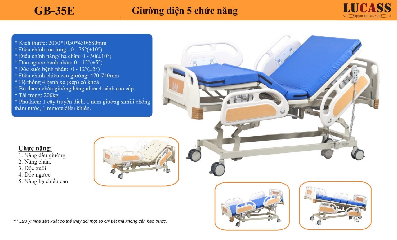 Giường y tế điện 5 chức năng GB-35E